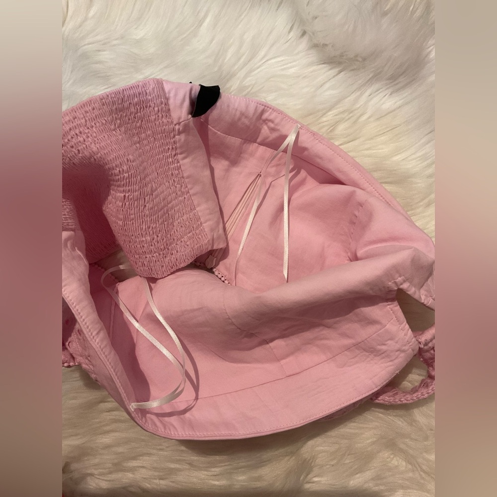 Pink Eyelet Crop Top - Picture 6 of 9